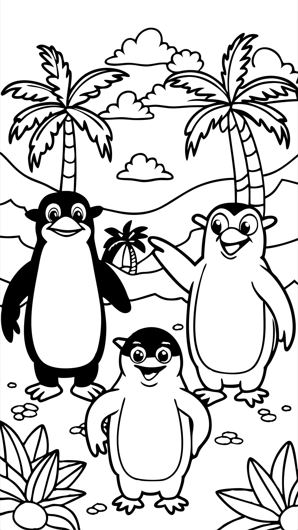 madagascar penguins coloring pages